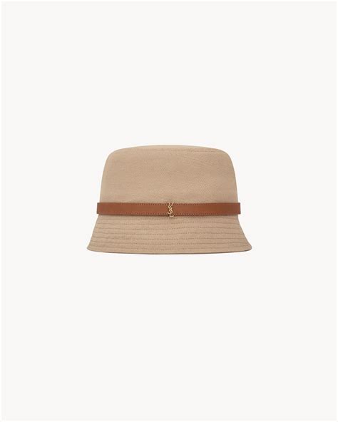 ysl wide brim hat|CASSANDRE bucket hat in canvas .